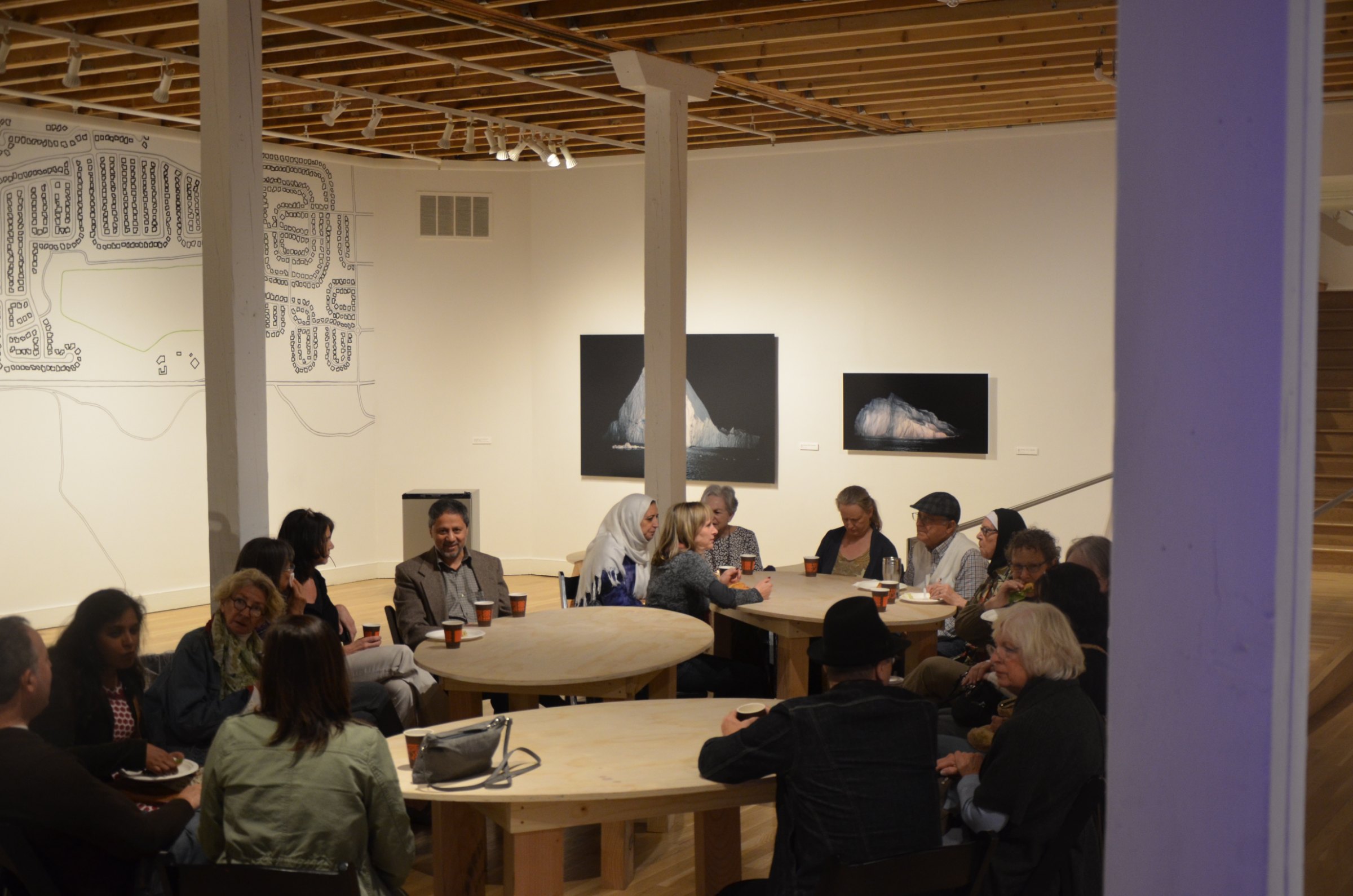 Cultural Cul-de-Sac, BMoCA, Boulder, 2017–2018. Community gathering in the gallery