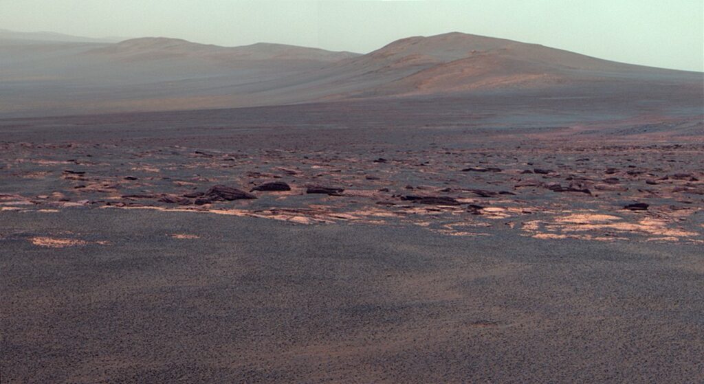 Calypso_L257atc, Mars Spirit Rover, 2009. Duratrans, black-framed lightbox.