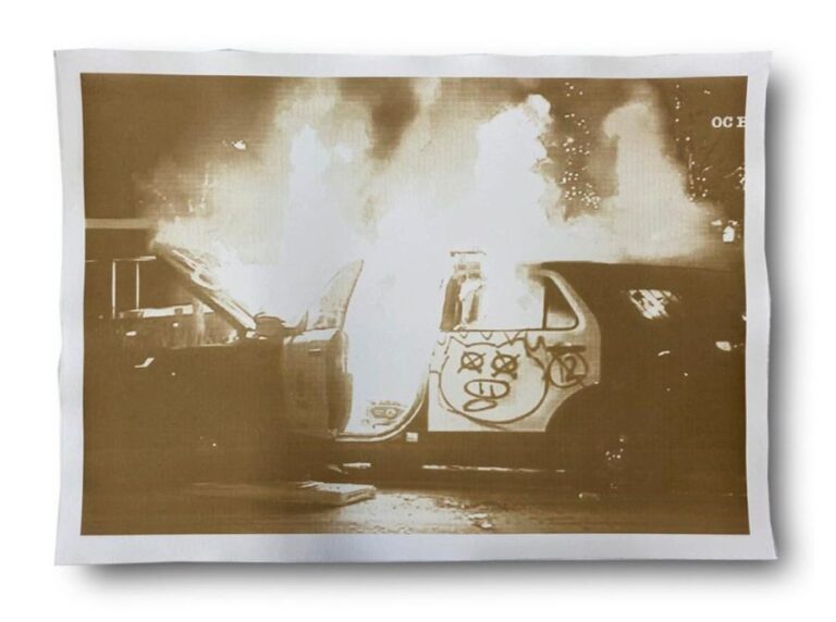 Disasters of Climate Change III — What More Can Be Done, 2020. Laser-burned print