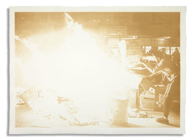 Disasters of Climate Change XI — Ravages, 2020. Laser-burned print