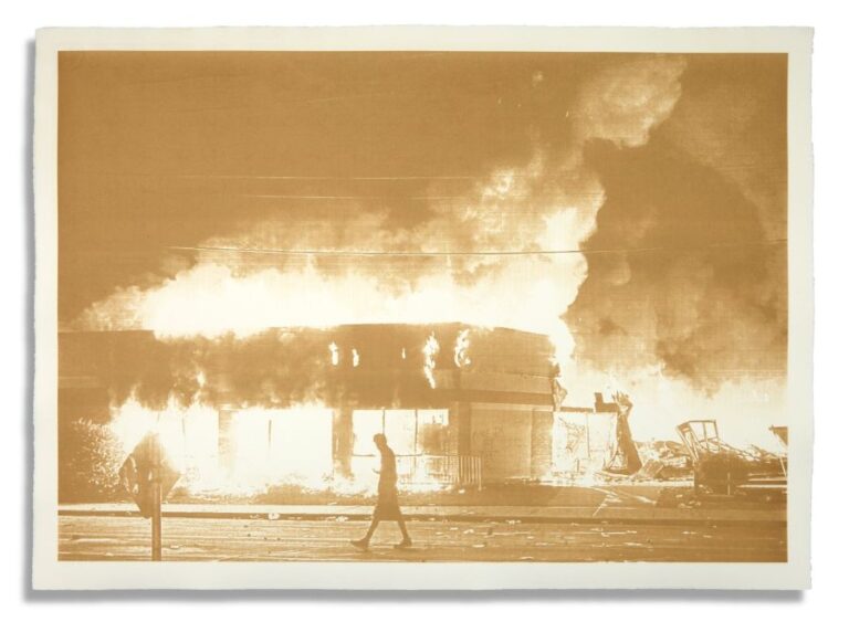 Disasters of Climate Change X — This Is The Worst, 2020. Laser-burned print
