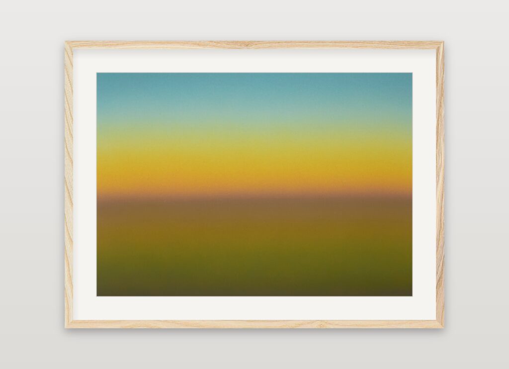 After Edgar Degas: Racehorses in a Landscape (photo), 2025 — framed