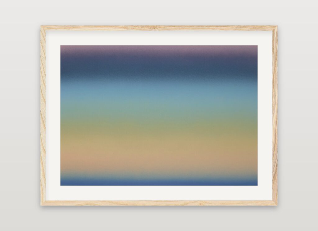 After Caspar David Friedrich: Sea Beach in the Fog (photo), 2025 — framed