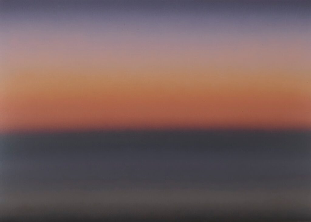 After Caspar David Friedrich, Greifswald in Moonlight, 2025. Airbrush.
