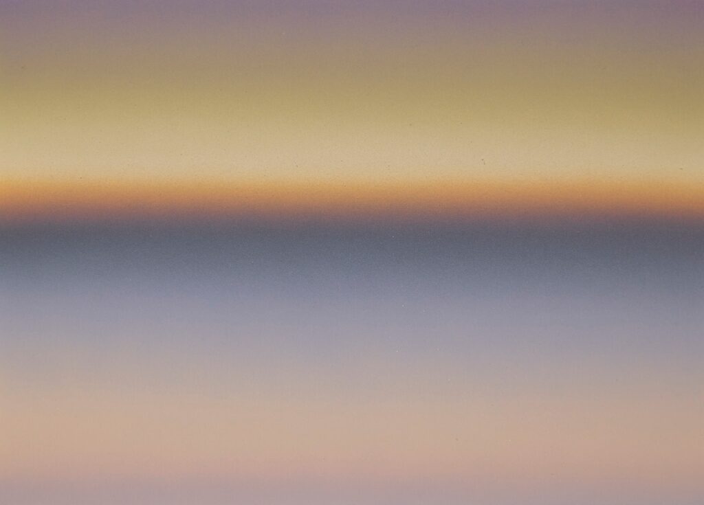After Caspar David Friedrich, Winter Landscape, 2023. Airbrush.