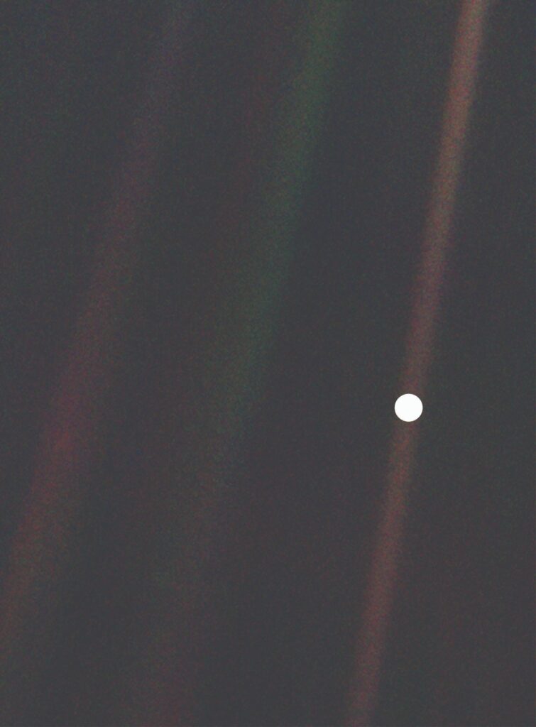 The Pale Blue Dot, photographic iteration.