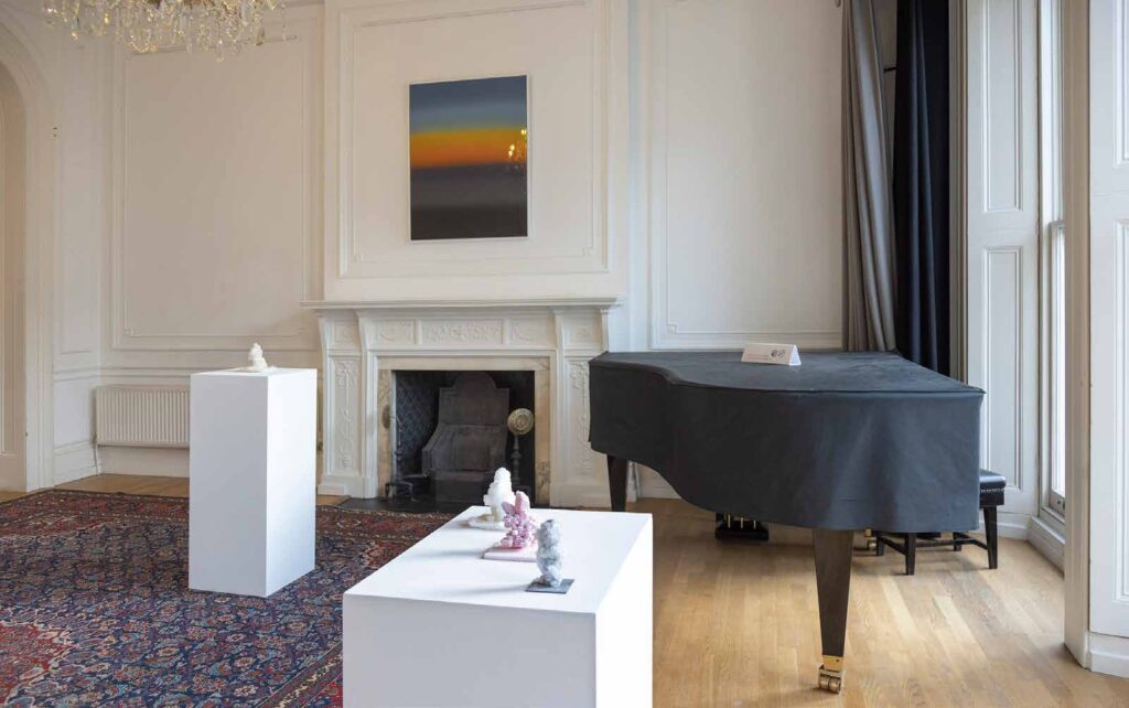 Mathias Kessler, Model for Future City’s and Light Phenomena, installation view, Austrian Cultural Forum London, 2022