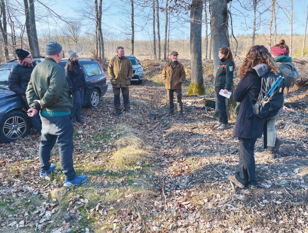 Site inspection group in the Rosbach city forest