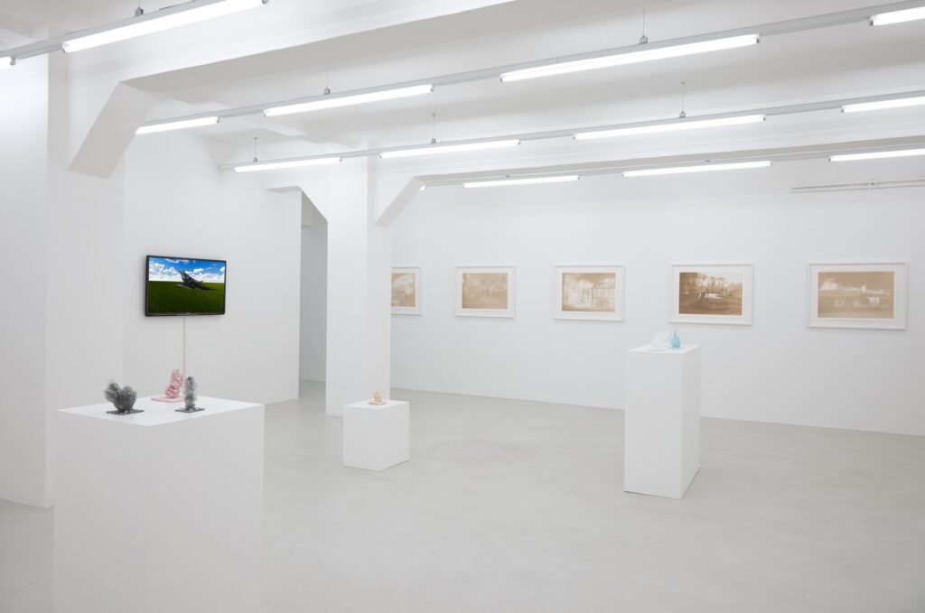 Mathias Kessler, Disasters of Climate Change, installation view, Forever and Sunsmell, Galerie Heike Strelow, Frankfurt, 2019
